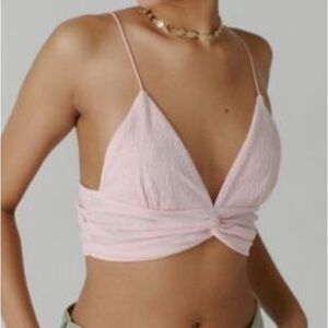 NWT UO Virgo twist front crop top